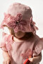 Baby Girl Summer Set with Floral Figures and Stylish Hat as a Gift - 2