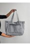 New Season Denim Jean Large Quality Shoulder Bag with Front Pocket. Length 38 Cm/ Width 52 cm - 3