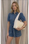 White Women's Shoulder and Hand Bag with Strap - 3