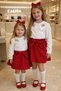 Girl's Red Skirt and Embroidered Shirt Set, Ages 2-12 |   Stylish Top and Bottom Combination |   Eid Celebration |   April 23 - 5