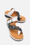 Women's White Black Orthopedic Flip-Flops with Cross Straps, Soft Sole, Anatomical Comfortable Daily Slippers