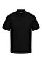 Plus Size Black Polo Neck T-Shirt Pique Fabric Stylish and Comfortable 12274980 - 3