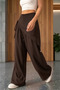 X Nurbeli Women's High Waist Bohemian Asymmetrical Detailed Palazzo Pants - 3