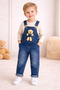 Teddy Bear Detailed Unisex Adjustable Lycra Denim Salopet – Blue (Swet Is Not Included)