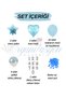 Silver Number 6 Age Balloon Set Blue Heart Star Confetti Birthday & Special Occasion Decoration Balloon Bouquet - 2