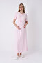 Maternity Nightgown and Robe Set – Maternity Nightgown Set, Cotton Viscose with Lace Detail - 4