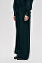 Women's Solid Color Palazzo Trousers with Elastic Waist - 2