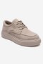 Mareon Beige Suede Genuine Leather Lace-Up Women's Casual Shoes - 3