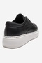 Mareon Black Skin Genuine Leather Lace-Up Women's Casual Shoes - 5