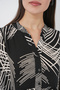 Women's Patterned Long Hijab Dress 1155 - M.Black - 5