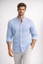 Men's Light Blue Judge Collar Linen Shirt - 2