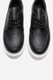 Mareon Black Skin Genuine Leather Lace-Up Women's Casual Shoes - 2