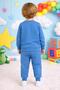 Children's Blue Tracksuit Set Sweatshirt Sweatpants 2-Piece Set - 2