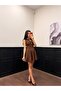 Women's Flounce Bow Detailed Mini Dress - 5