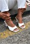 Arinor Heeled Slippers White Patent Leather - 3