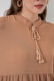 Women's Collar Lace-Up Dress 1397 D.Mink - 5