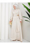 Women's Brochette-Detained Premium Jacquard Satin Fabric Tunic Dress