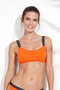 Women's Orange Thin Strap Bikini Top - 3