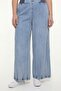 Women's Navy Blue Summer High Waist Elastic Detailed Trousers - 3