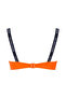 Women's Orange Thin Strap Bikini Top - 2