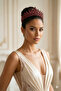 Crystal Stone Handcrafted Bridal Crown and Engagement Headpiece Special Design Princess Model - 4