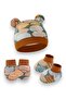 – Cozy Bundle Baby Hat, Mittens & Booties Set - Multicolor - 0M to 6M