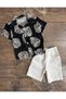 Boy's Linen Shirt and Denim Shorts Summer Holiday Set - 2