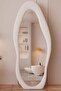 Modern Irregular Full Length Mirror White Floor Dressing Mirror - 3