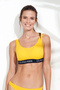Women's Yellow U-Neck Bralette Bikini Top - 3