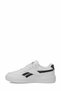 Women's White Sneakers - Casual Court Shoes with Black Detailing - Comfortable and Stylish Sports Shoes - 4