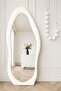 Modern Irregular Full Length Mirror White Floor Dressing Mirror - 2