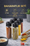 Glass Spice Jar Set of 6, 245 Cc, Adjustable Lids, 3 Hole Settings, Bpa Free, Kitchen Organizer