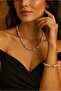 Baroque Pearl Short Necklace and Bracelet Set - 2