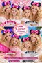 Colorful Led Lighted Minnie Ear Crown with Pink and White Bow Sequins Sequined Party Birthday Crown - 3