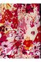 Women's Red Floral Patterned High Waist Wrinkle-Free Long Skirt - 7