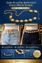 Colorful Detailed Plastic Beaded Women's Waist Belt with Gold Plated Waist Chain Detail and Adjustable Belt - 2