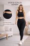 Women's 3-Piece Sports Set Crop, Leggings, Shorts Set Diving Fabric High Waist Gathering Fitness Combination - 3