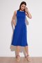Regular Fit Crew Neck Pleated Midi Length Evening Dress with Pockets and Graduation Dress Dress 6111963 - 2