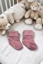Dried Rose Organic Cotton Folded Unisex Newborn Socks - 4