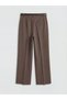 Trendlucky Standard Fit Women's Trousers with Waist Belt with a Difference in the Waistline - 6