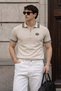 Men's Polo Collar T-Shirt Half Zipper Smart-Casual Fit T-Shirt Cotton Golf and Casual Sports T-Shirt - 2