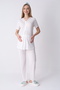 Maternity Pajama Set with 3 Pieces - Lace Detailed, Breastfeeding Compatible & Adjustable Waist Maternity Set - 4