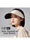 Women's Visor Hat Upf50+ Uv Protection Adjustable Summer Wide Brim Sun Hat Beige - 4