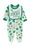 -Mama's Little Love Printed Long Sleeve Bodysuit- Red & Green
