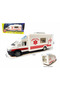 Vardem Metal Toy Ambulance - Die-Cast Rescue Vehicle with Pull-Back Feature and Openable Rear Door - 2