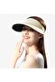 Women's Visor Hat Upf50+ Uv Protection Adjustable Summer Wide Brim Sun Hat Ecru - 5