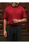 Men's Oversize Crew Neck T-Shirt 100% Cotton Basic Wide Fit Drop Shoulder T-Shirt - 3
