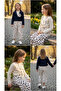 Gamzelim 3415 Girl's Polka Dot Short Jacket, Pants, Sweater and Necklace Set for Ages 6-7-8-9 - 2