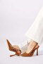 Derner women's heeled shoes with laser-cut side window detail - camel - 2