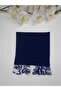 Sax Toile Patterned Double-Sided Cocktail Napkin with Ruffle Detail, 1 Piece
